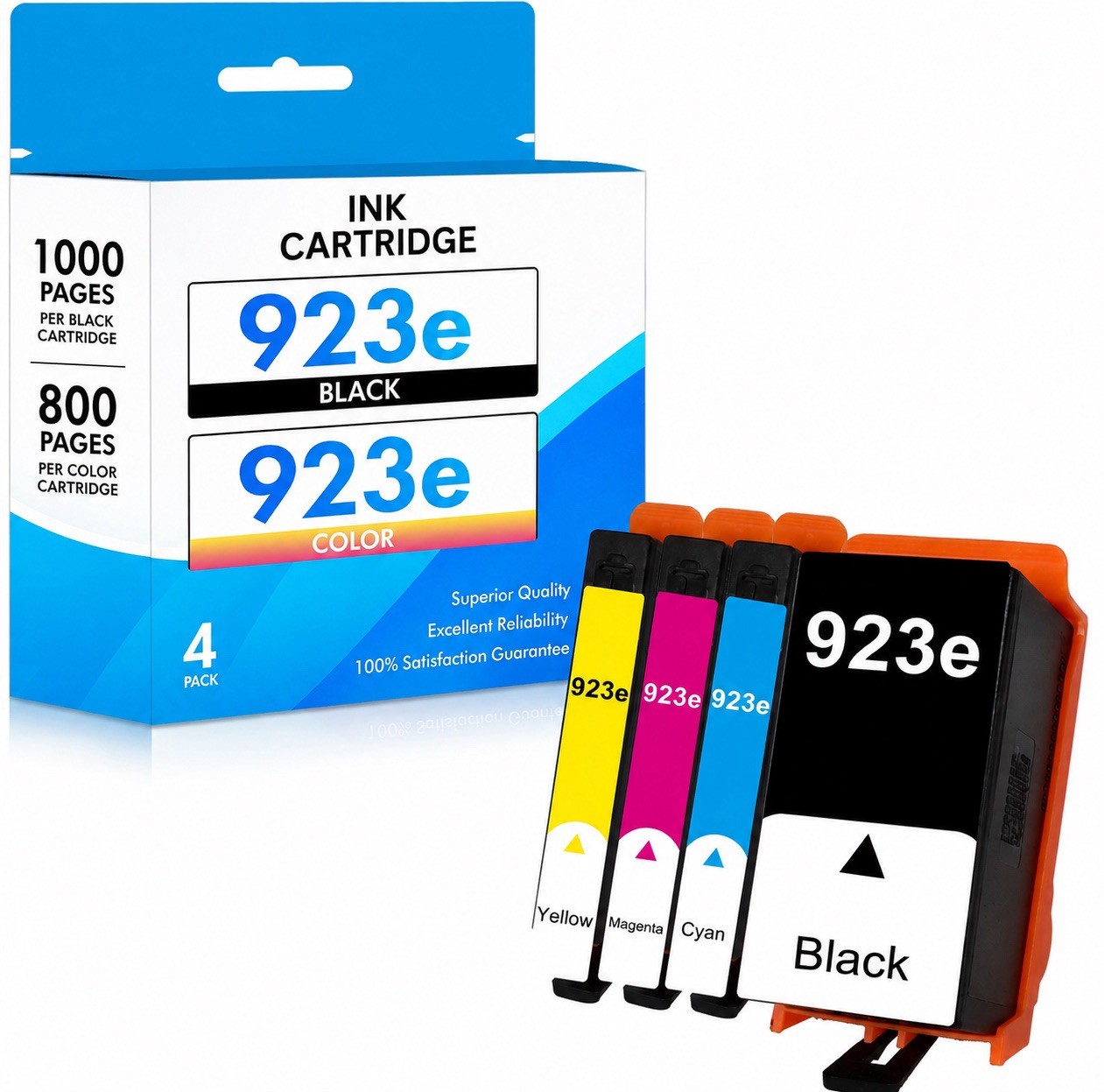923XL 923e Ink For HP OfficeJet Pro 8130 8135e 8120 8122e 8125e Printer 4 Pack