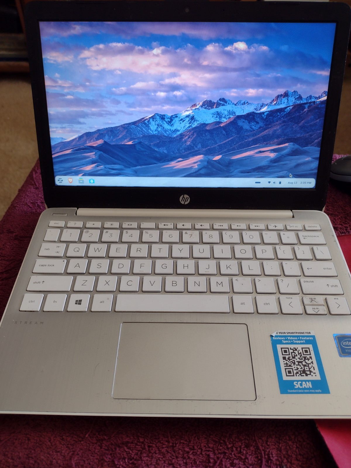 HP Stream 11-ak0035nr Intel ATOM X5-E8000 4GB/32GB/11.6" NICE GOOD BATT ZORIN OS