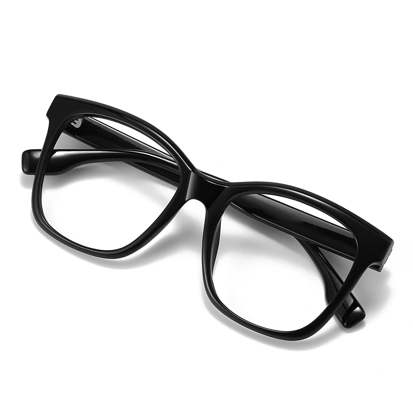 Oversized Square Blue Light Blocking Glasses for Women Men, Anti-Fatigue Comp...