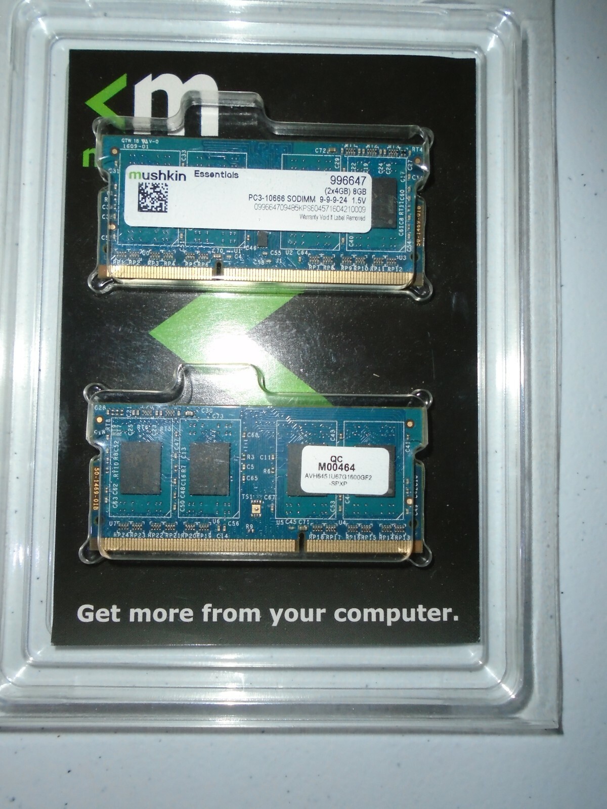 Mushkin ESSENTIALS 8GB (2x4GB) DDR3 PC3-10666 1333MHz SODIMM 9-9-9-24 996647
