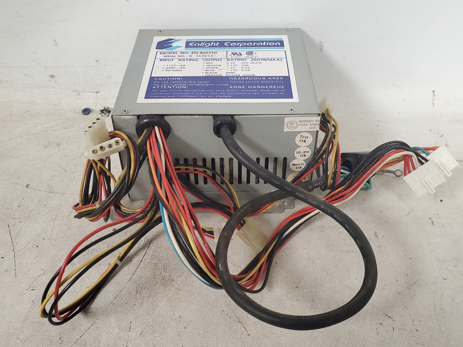 Enlight Corporation EN-825710 250W Switching Computer Power Supply