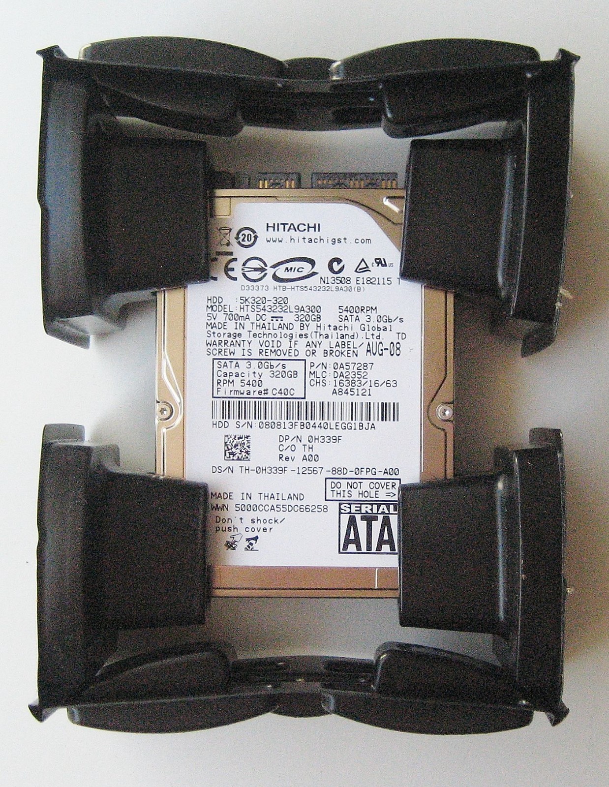 Hitachi HTS543232L9A300 0A57287 DA2352  Thailand 320gb 2.5" Sata HDD 2008