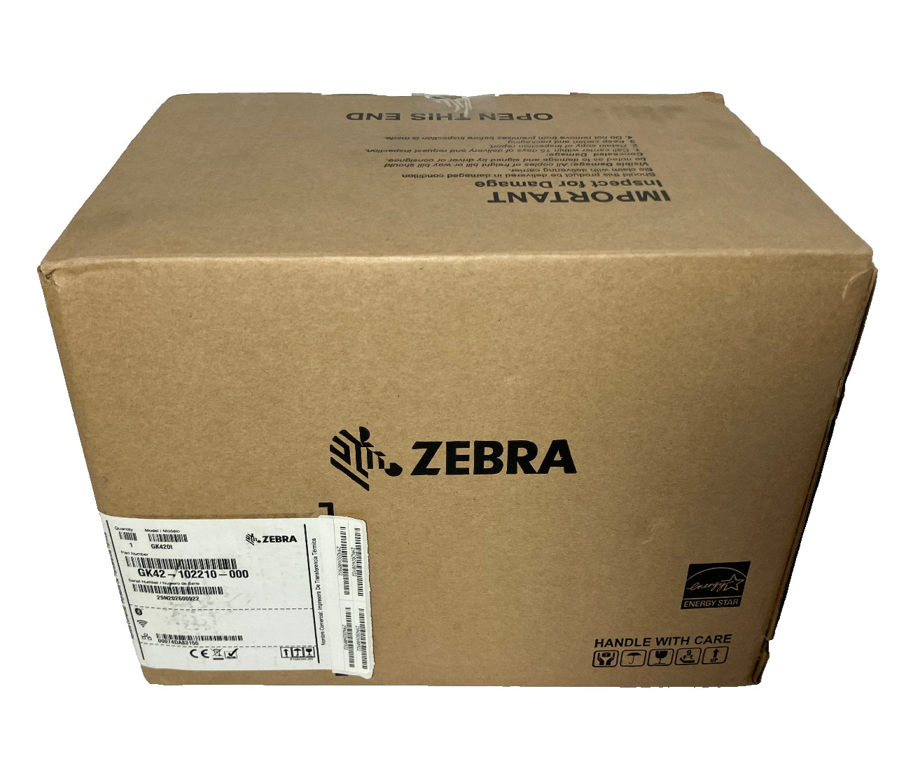 NEW OB Zebra GK420t Thermal Label Printer Box - Black
