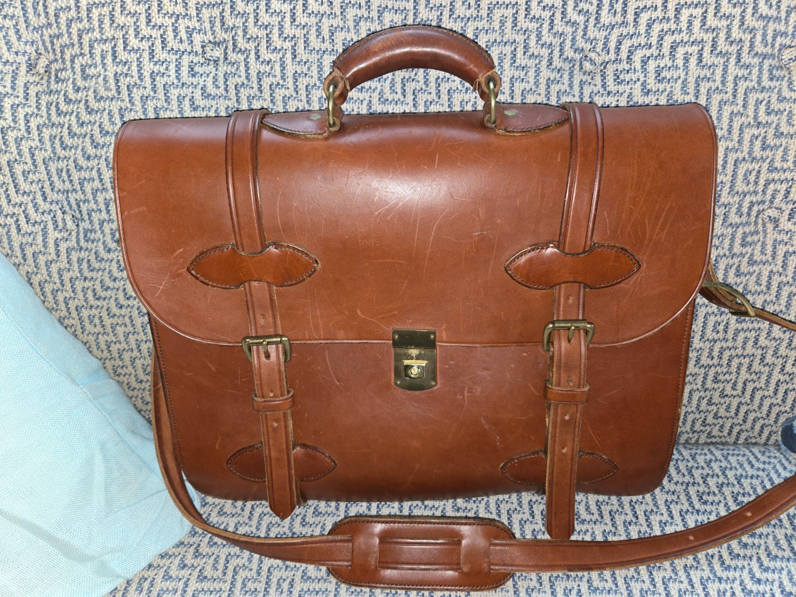 Handmade Leather Briefcase/Computer Case