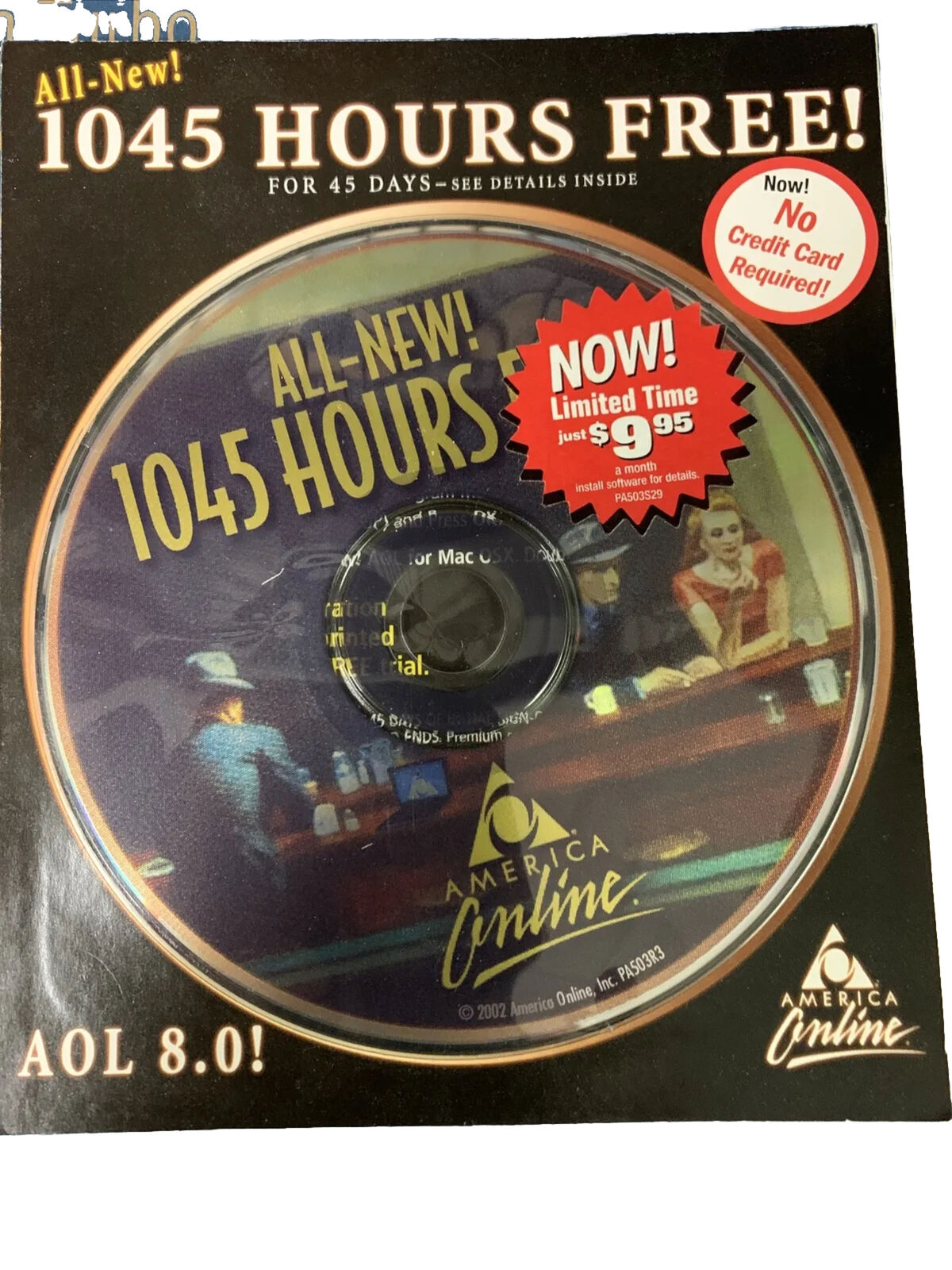Vintage AOL 8.0 Plus Installation Disc Ft. \