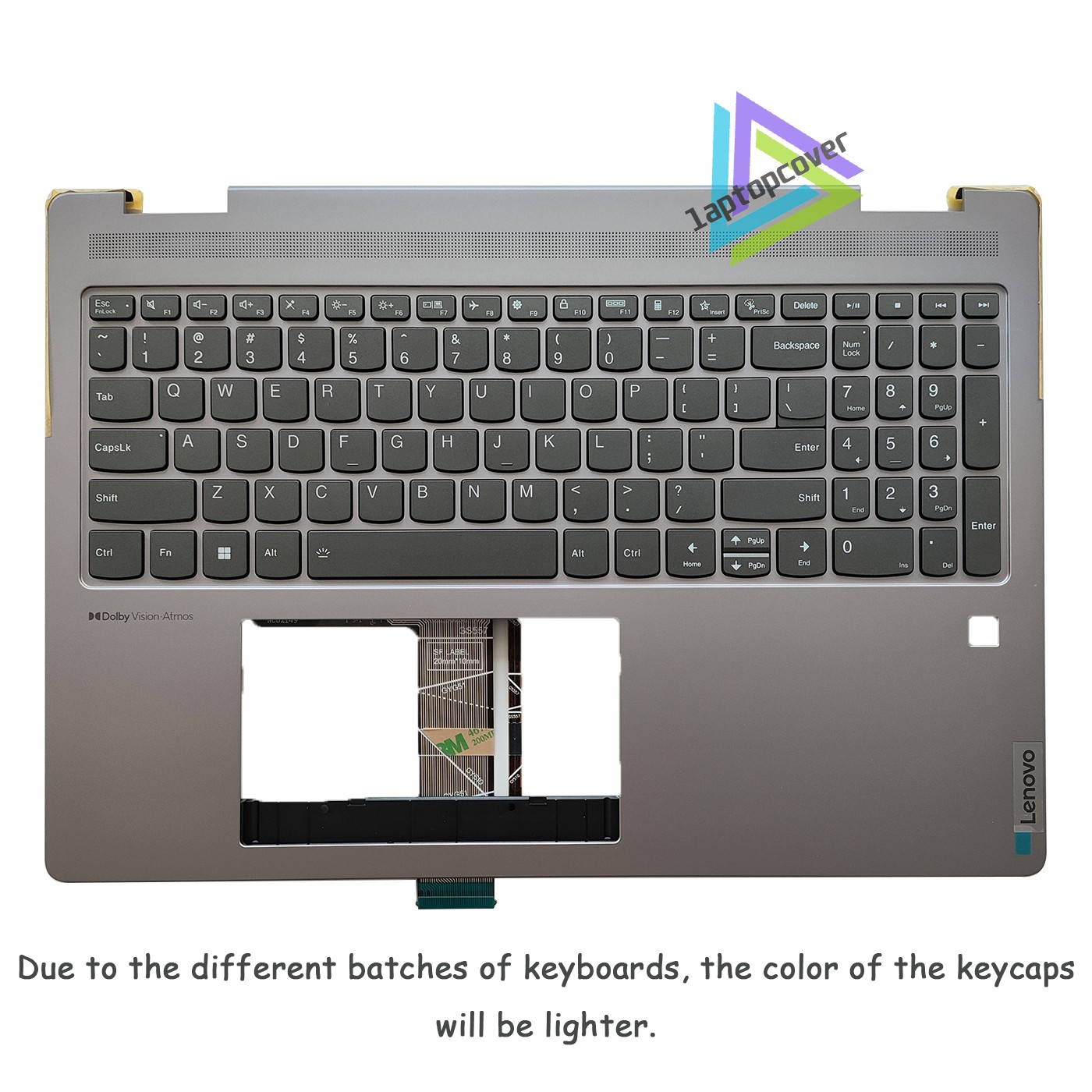 New For Lenovo Yoga 7 16 ARP8 83BS Palmrest Keyboard Arctic Grey HQ207220BR000