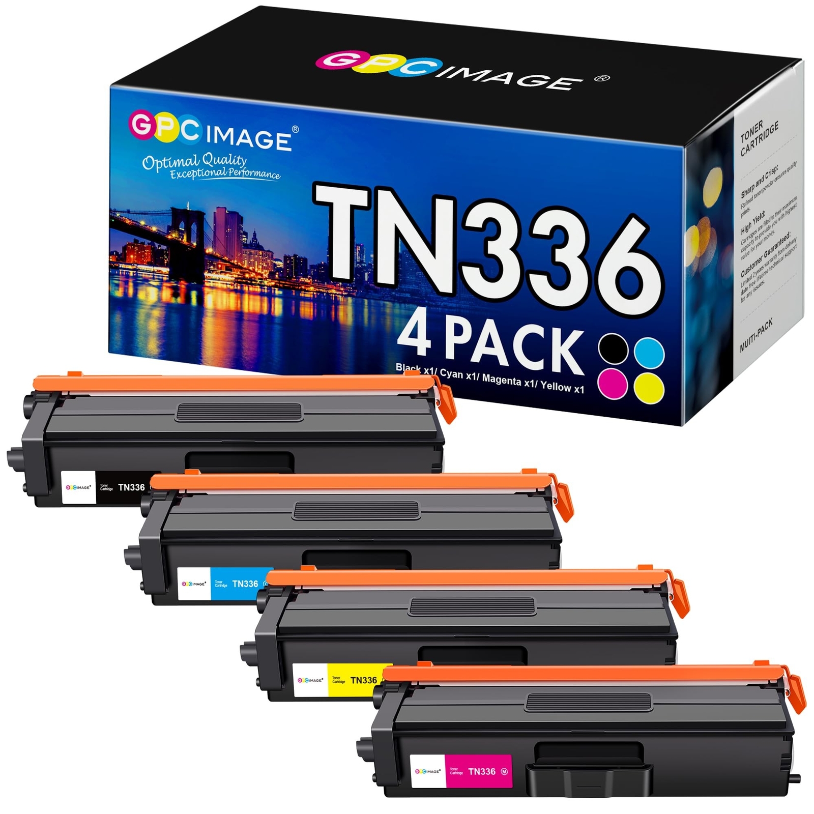 GPC Image Toner Cartridge Compatible for Brother TN336 TN-336 TN-331 TN331 to...