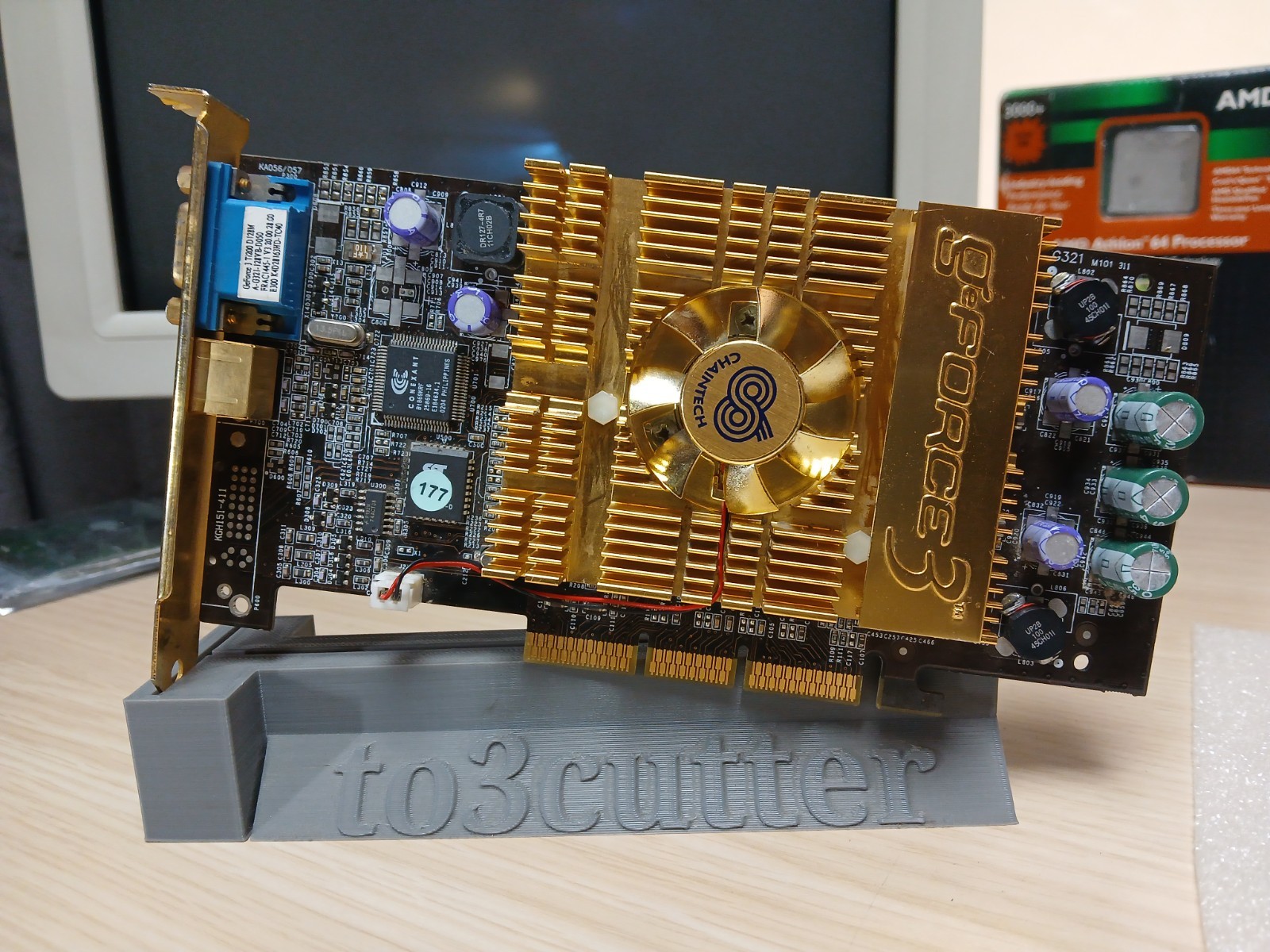 💥RARE VGA CARD💥CHAINTECH GEFORCE 3 ti 200 128mb AGP 8x - TESTED GREAT 💥