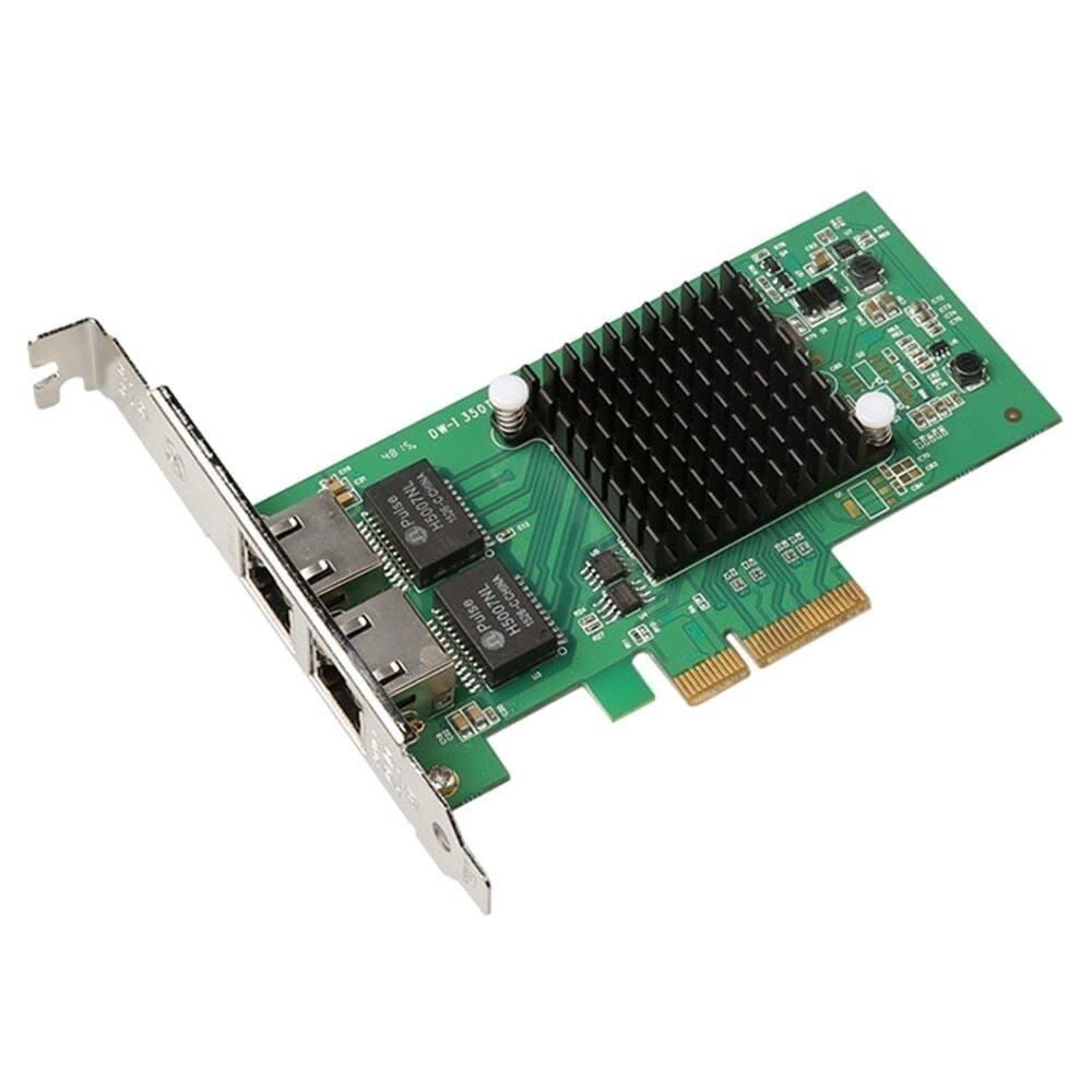 Dual Port RJ45 PCIe X4 1G Server Lan Card Gigabit Network Adapter For Intel I350