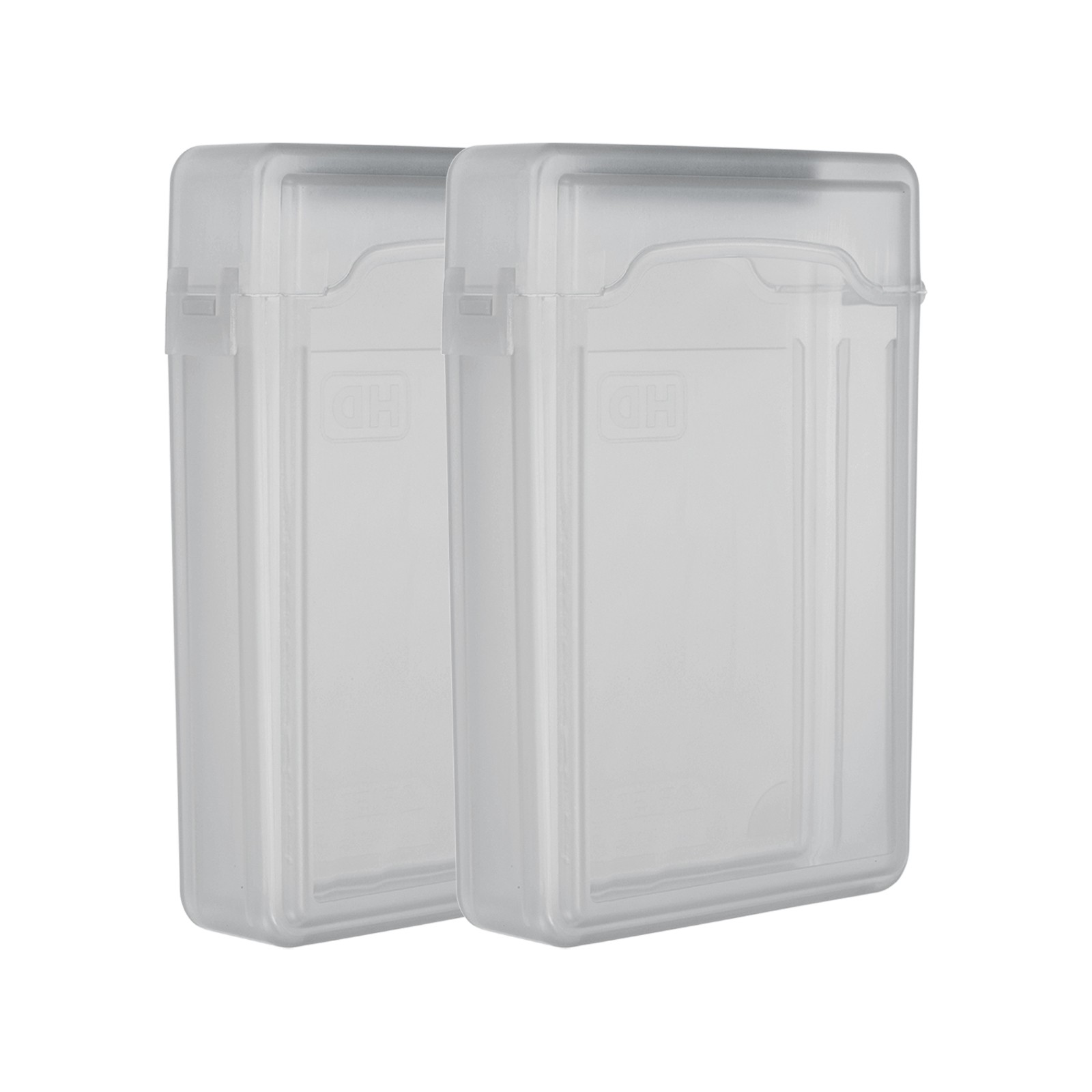 6.5" x 4.5" Hard Drive Disk Case, 2Pcs Plastic Hard Disk Storage Case, Grey