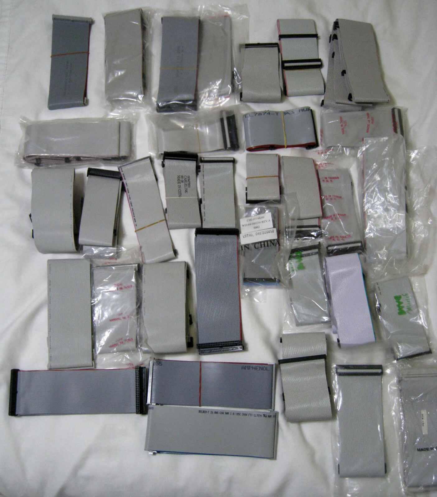 HUGE Lot Vintage Antique COMPUTER CABLES - New Old Stock