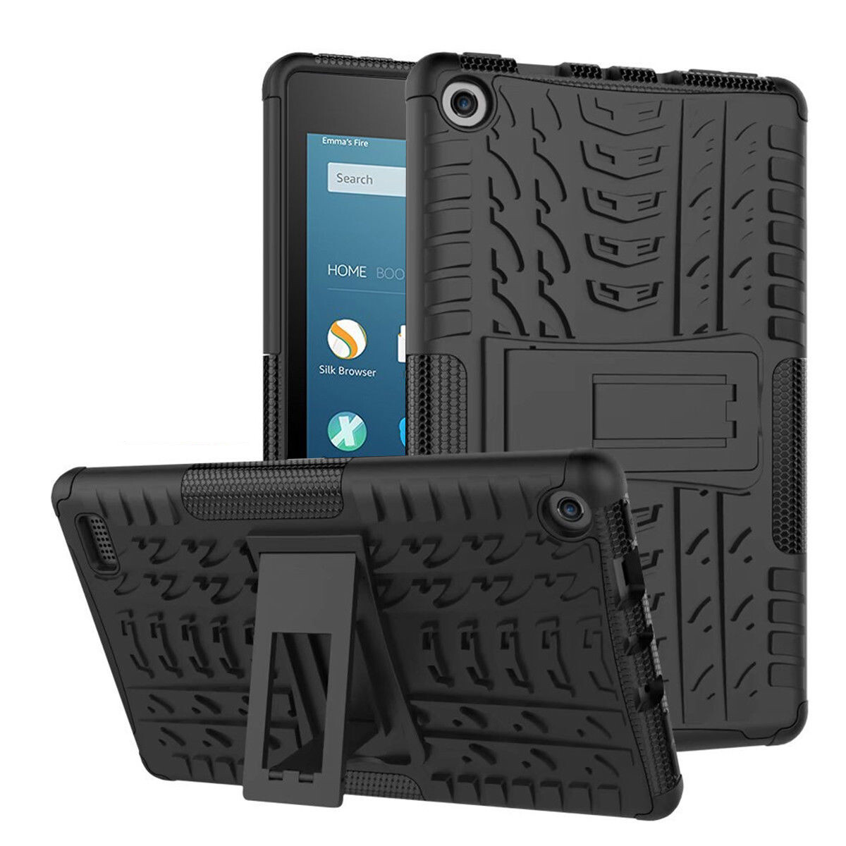 For Amazon Fire 7 Fire HD 8 HD 10 Plus Case Hybrid Protective Rugged Hard Back