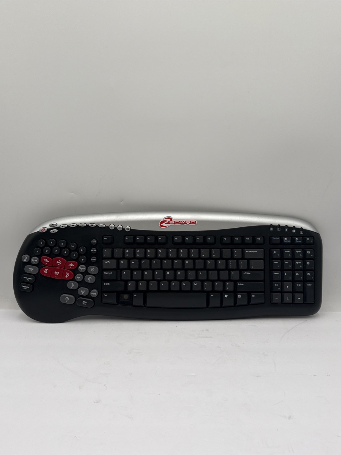 Zboard MERC KU-0453 USB Gaming Keyboard w/ Dedicated Gamepad – Black/Silver