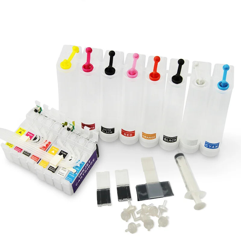 8 Colors T0870 - T0879 CISS With ARC Permanent Chip For EPSON R1900