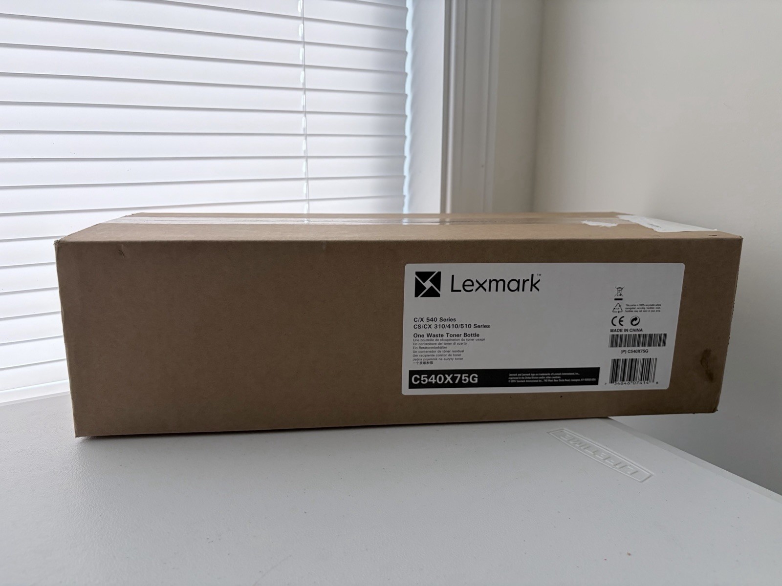 LEXMARK C540X75G C/X 540 Series WASTE TONER BOTTLE Sealed