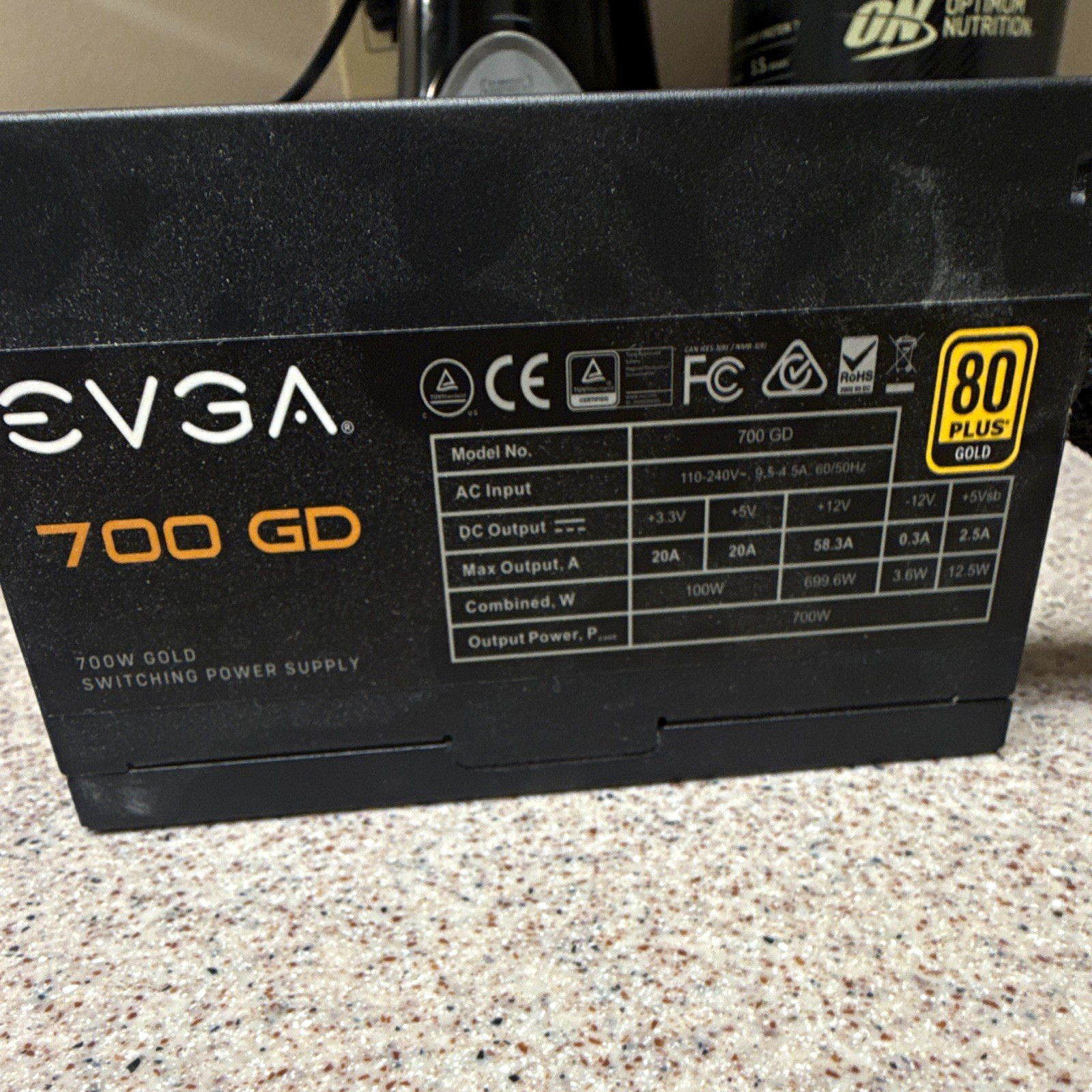 EVGA 700 GD 700W 80 PLUS Gold ATX PSU Black 24-Pin 6+2 PCIe SATA