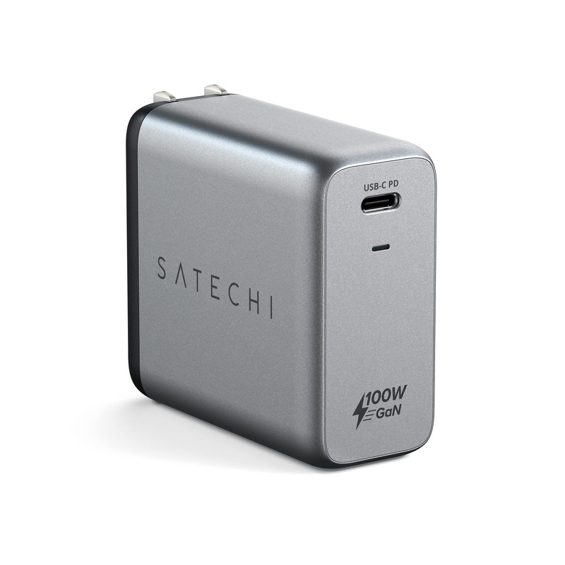 Satechi 100W Usb C Pd Wall Charger Block Powerful Gan Tech Compatible Macbook
