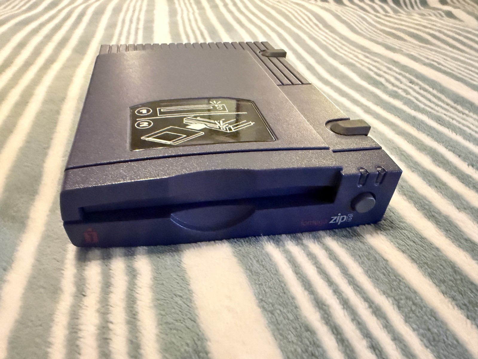Vintage iomega ZIP 100 External Drive PC Parallel Port 100MB w/ OG Power Supply