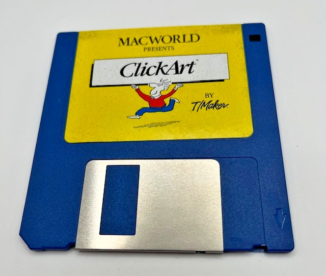 Vintage  Apple Macintosh 1990s Macworld Presents ClickArt Floppy Disk Untested