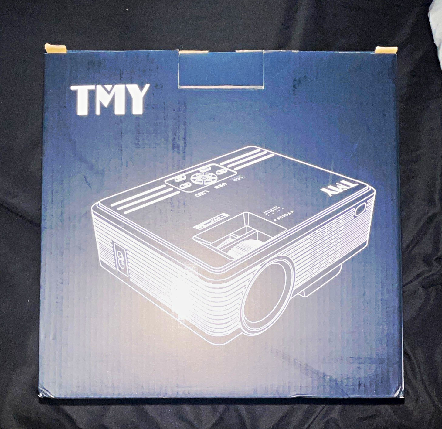 TMY WiFi Projector PJ1431 1080p FHD LCD Desktop Built-In Speakers Black