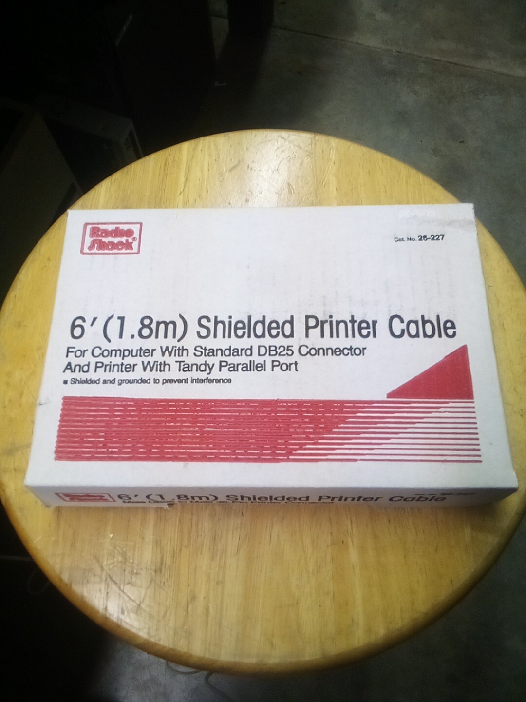 Radio Shack Shielded Printer Cable 26-227 6ft Standard DB25 Connector NEW In Box