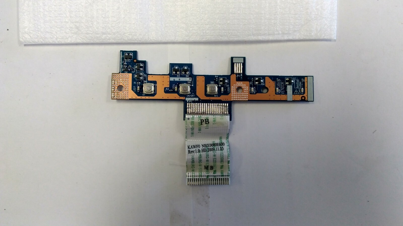 Genuine Original Laptop Acer Aspire 5532 Power Button Board Ribbon LS-4851P M2X3