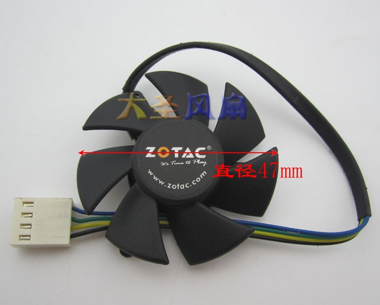 New For ZOTAC Dual Ball Motherboard 4-wire Fan DF0501012BBG4 Graphics Card Fan