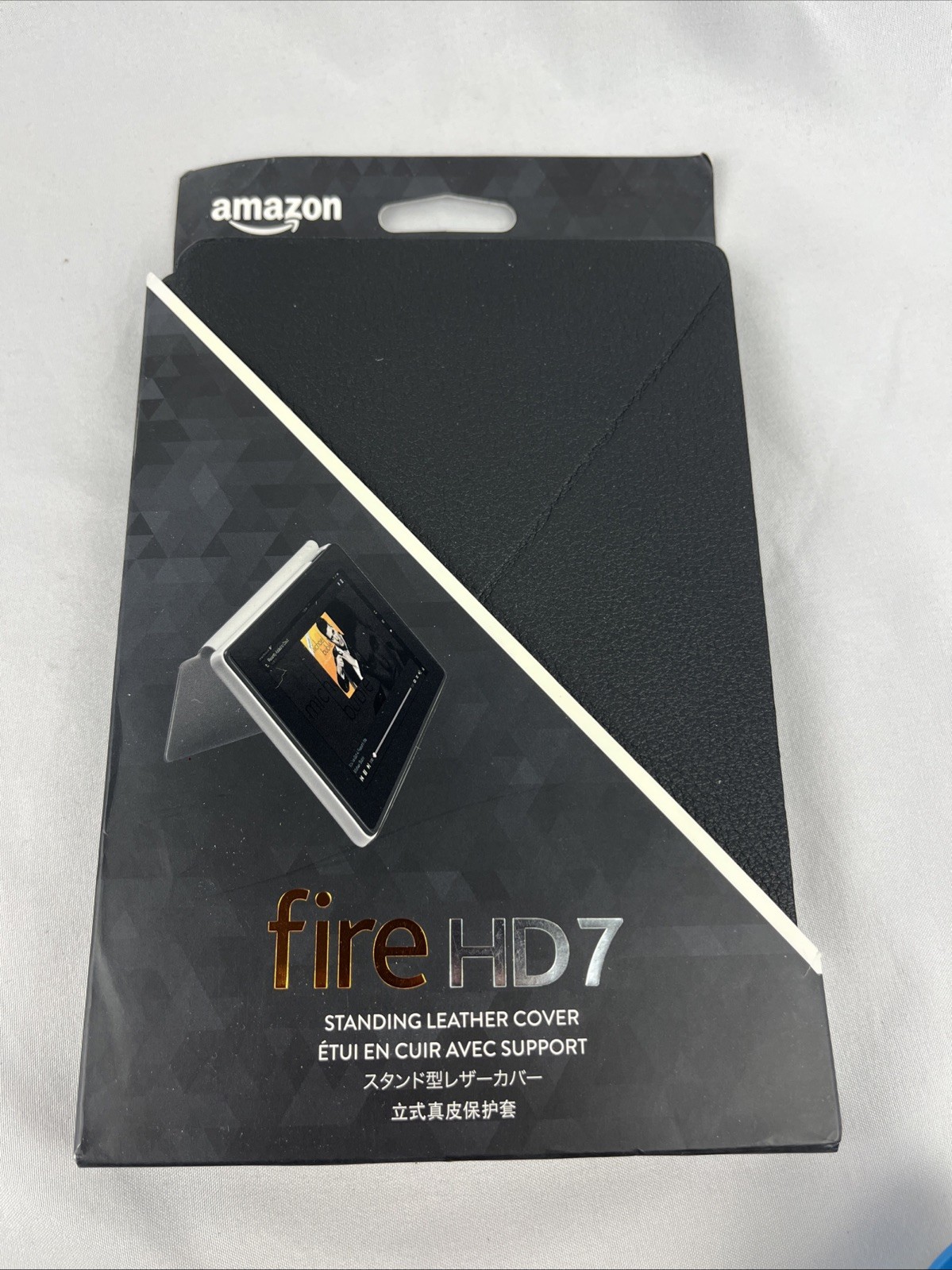 Genuine Standing Leather Magnetic Cover Case for Amazon Fire HD 7 (4th Gen 2014)