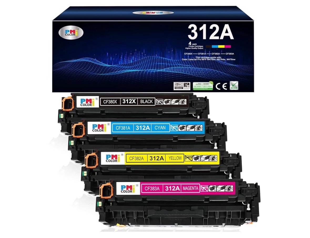 4 Pack Replacement for HP 312A Toner Cartridges for HP Laserjet Pro 