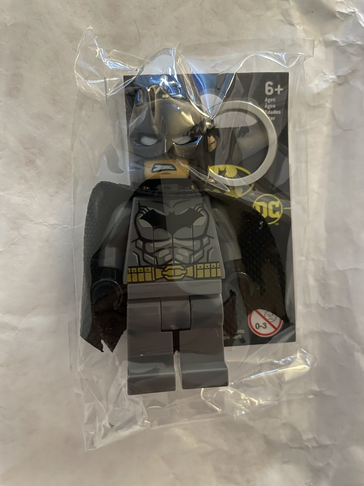 BRAND NEW LEGO Batman grey Keychain Light-3 Inch Tall Figure