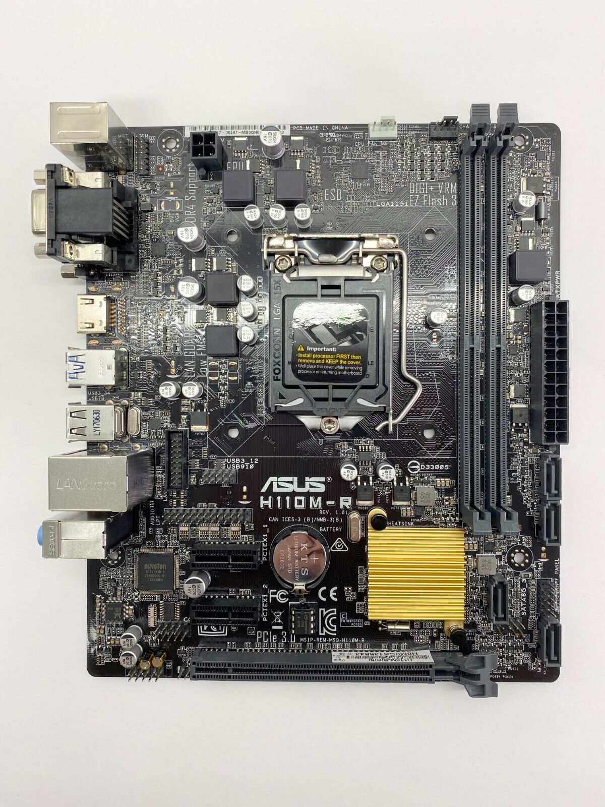 ASUS H110M-R Motherboard Intel Gen LGA1151 DDR4 Micro