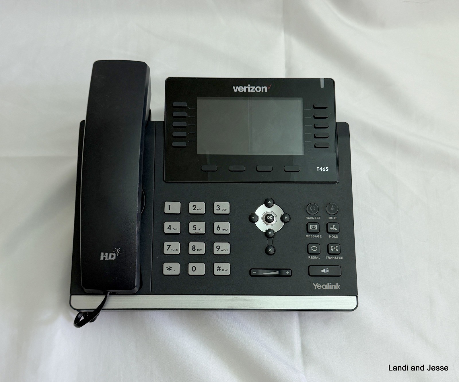 Yealink SIP T46S VoIP IP Business Phone Black Gigabit HD Display No Power Cord