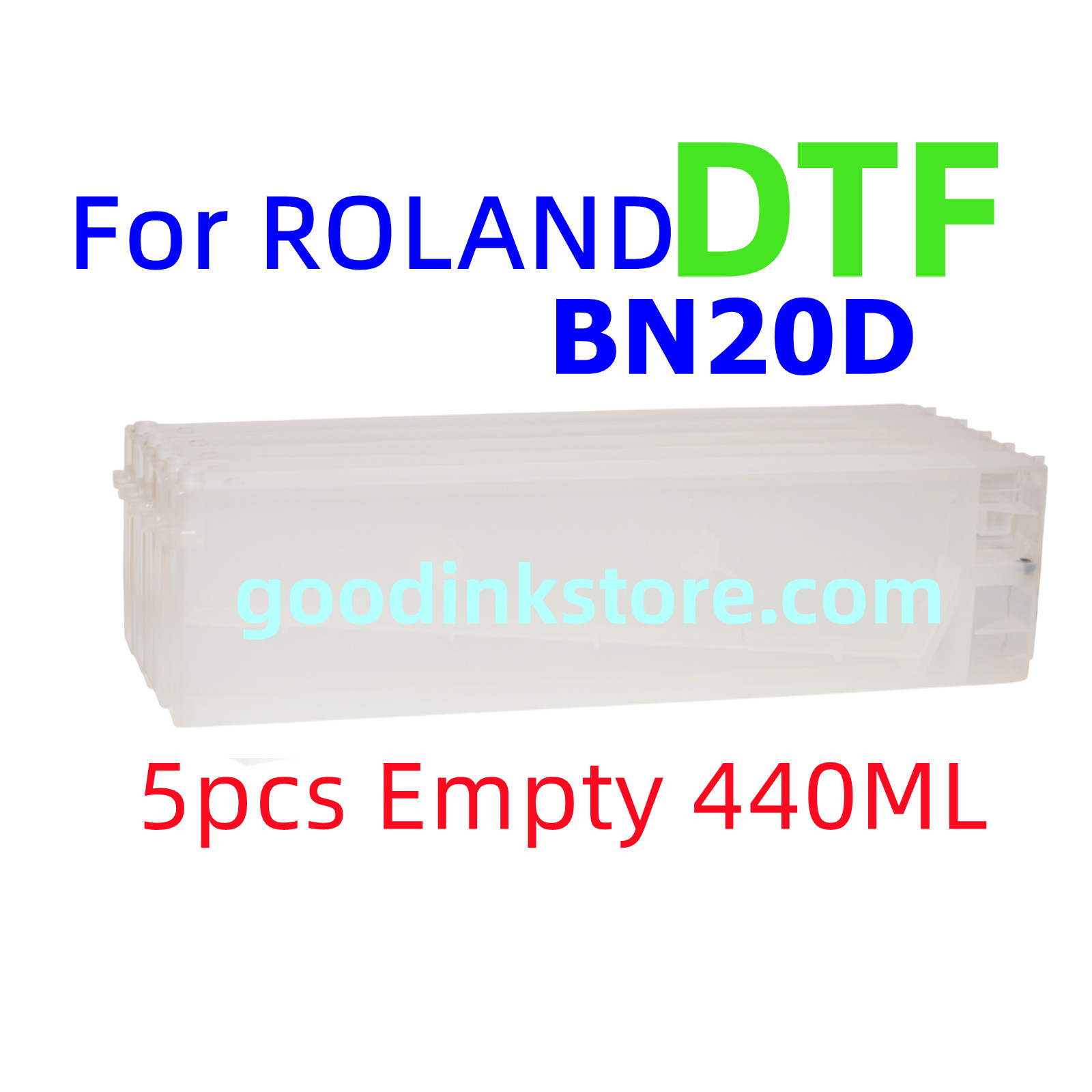 5PC 440ml Empty Refillable Cartridge For Roland Versastudio BN-20D BN20D DTF