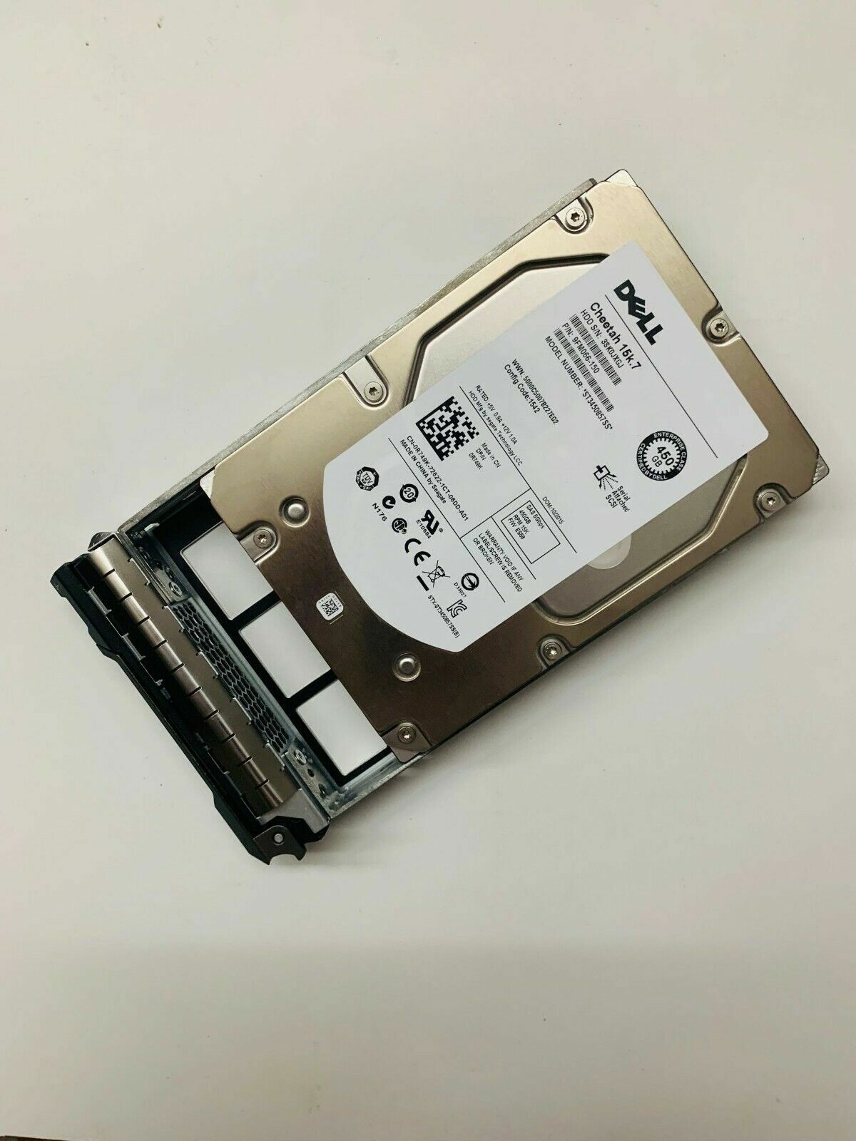 NEW R749K Dell 450GB 15K 3.5 6G SAS HDD Hard Drive ST3450857SS & Caddy Tray