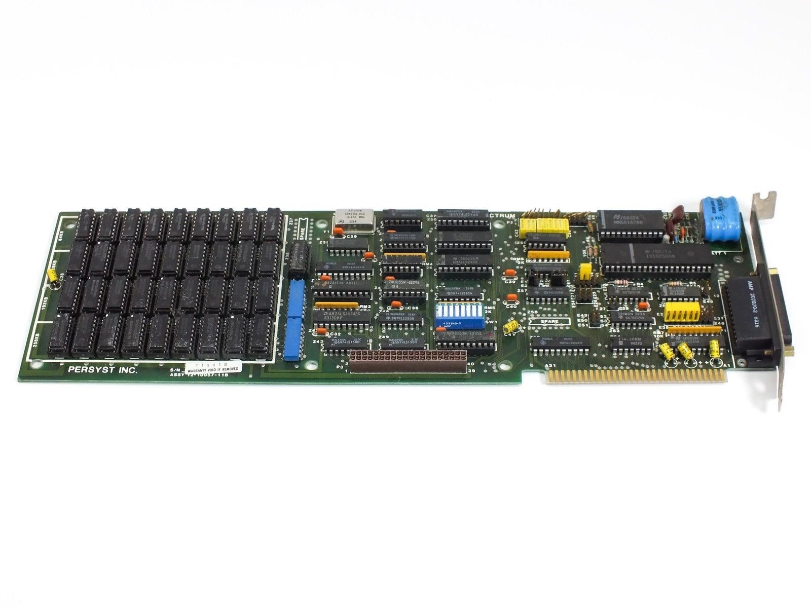 Persyst 12-10057-11B 16-Bit ISA Memory Expansion Card PWB Time Spectrum IBM PC