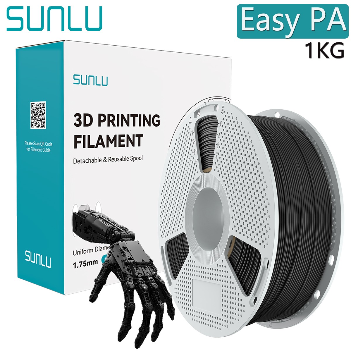 SUNLU 1.75MM PC/Easy PA/PA6-CF/PA12-CF/PC-ABS 3D Engineering Filament 1KG/0.8KG