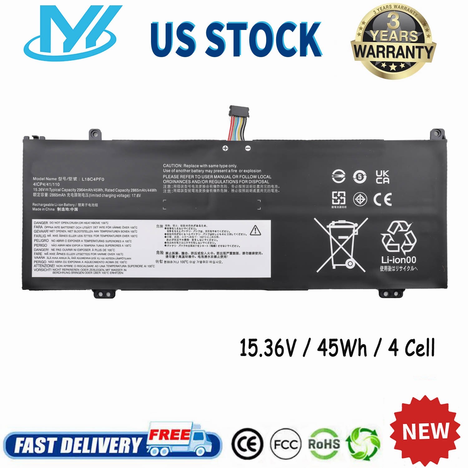 ✅L18M4PF0 L18C4PF0 L18D4PF0 Battery For Lenovo ThinkBook 13s-IWL 13s-IML 14s-IWL