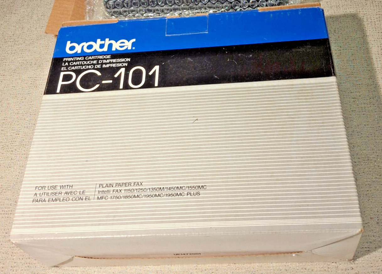 Genuine OEM Brother Black Fax Cartridge PC-101/ New