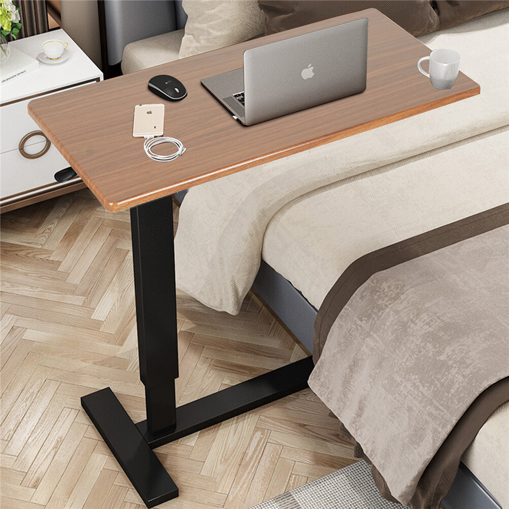 X-Large Rolling Laptop Desk Medical Adjustable Overbed Bedside Table With Wheels