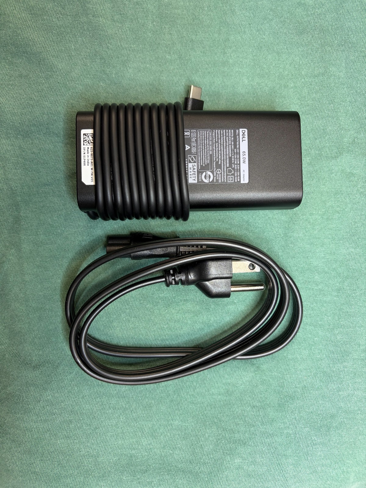 NEW GENUINE OEM Dell 65W AC/DC USB-C Laptop / Chromebook Charger