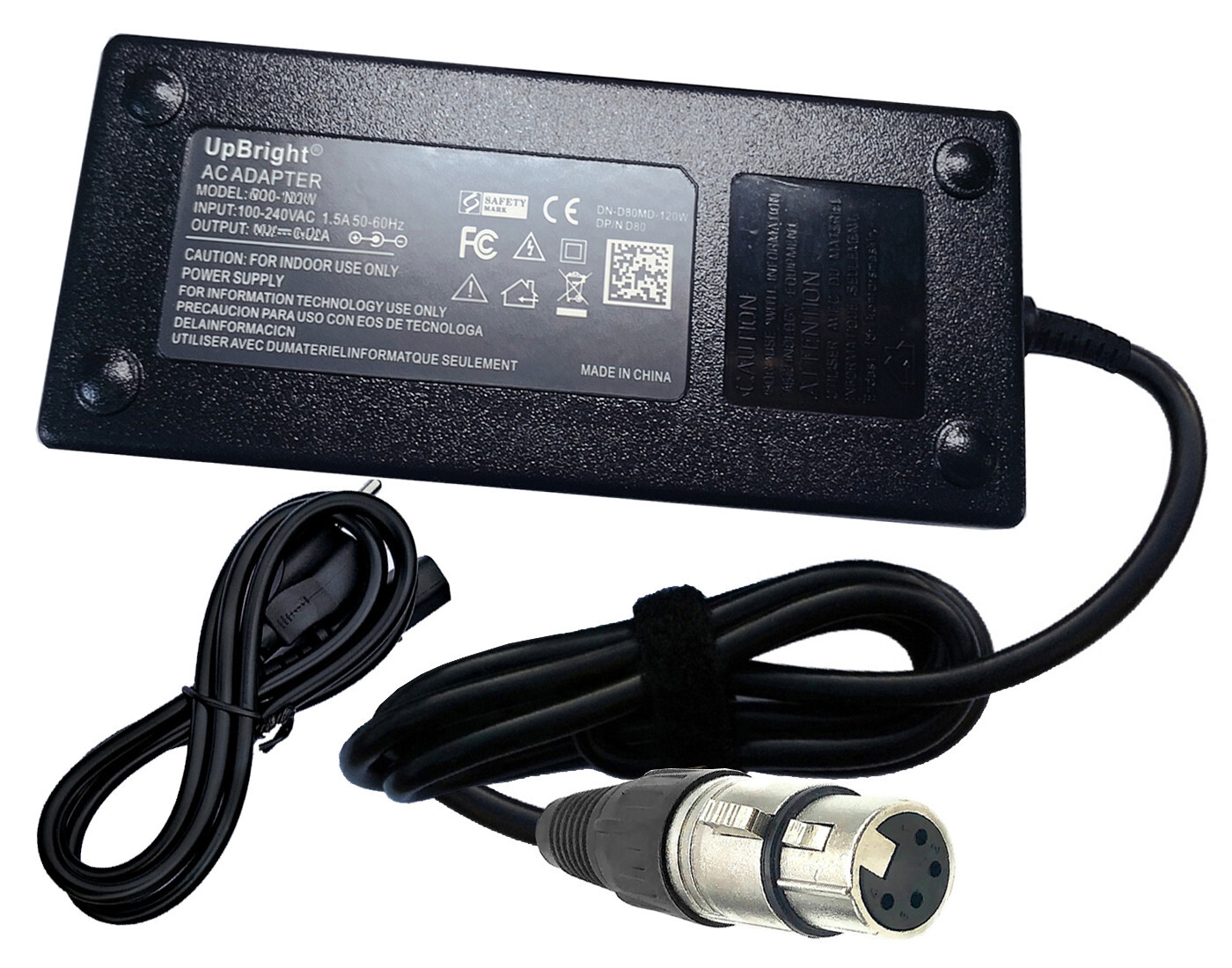 12V 4-Pin XLR AC DC Adapter For Blackmagic Design URSA Broadcast G1 G2 4K Camera