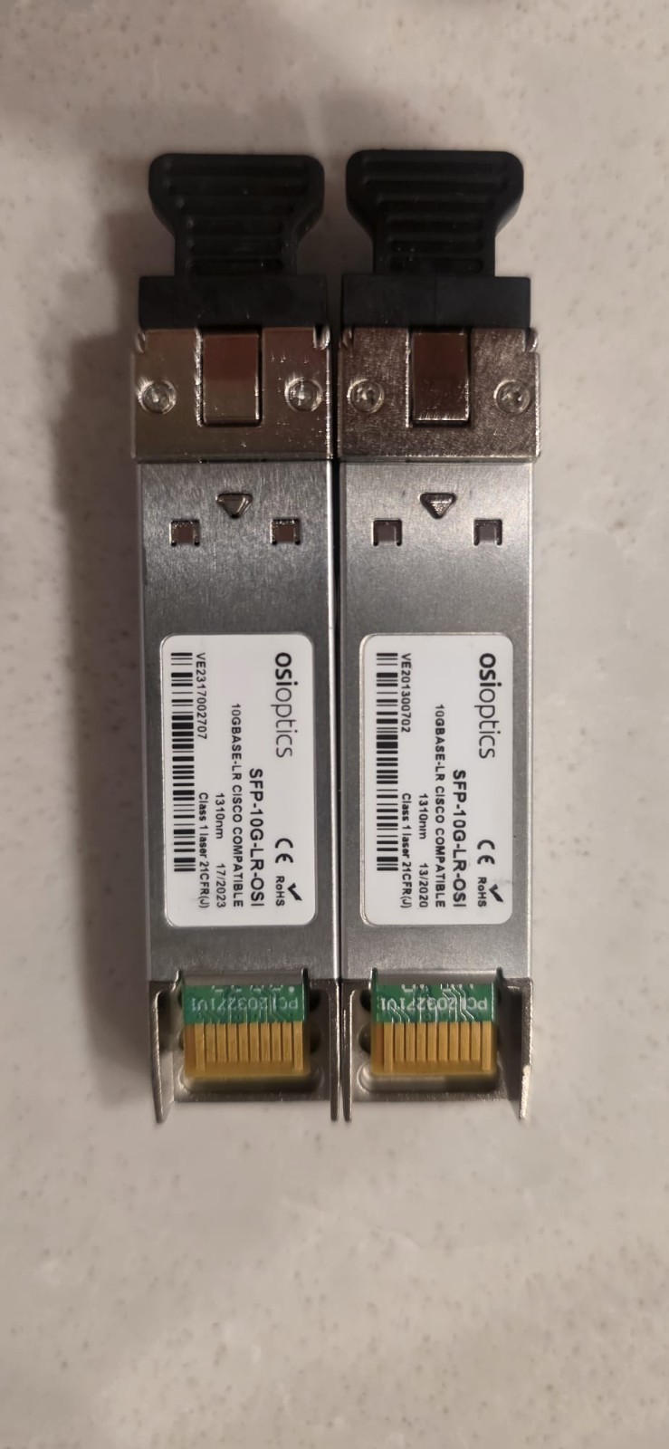 2x OSIoptics SFP 10GBASE-LR OSI 13010nm