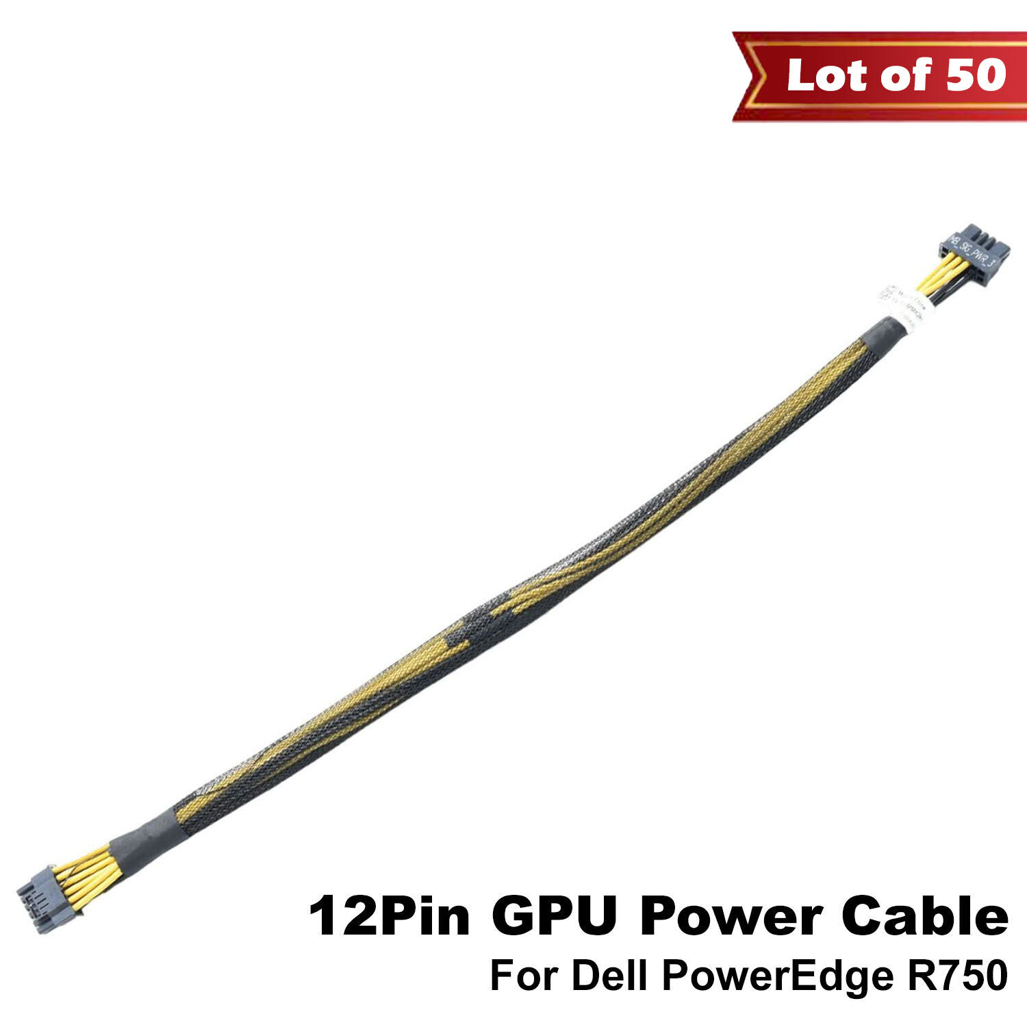 Lot of 50 Dell PowerEdge R750 12Pin Power Cable for NVIDIA H100 GPU Slot 7 MMK2H