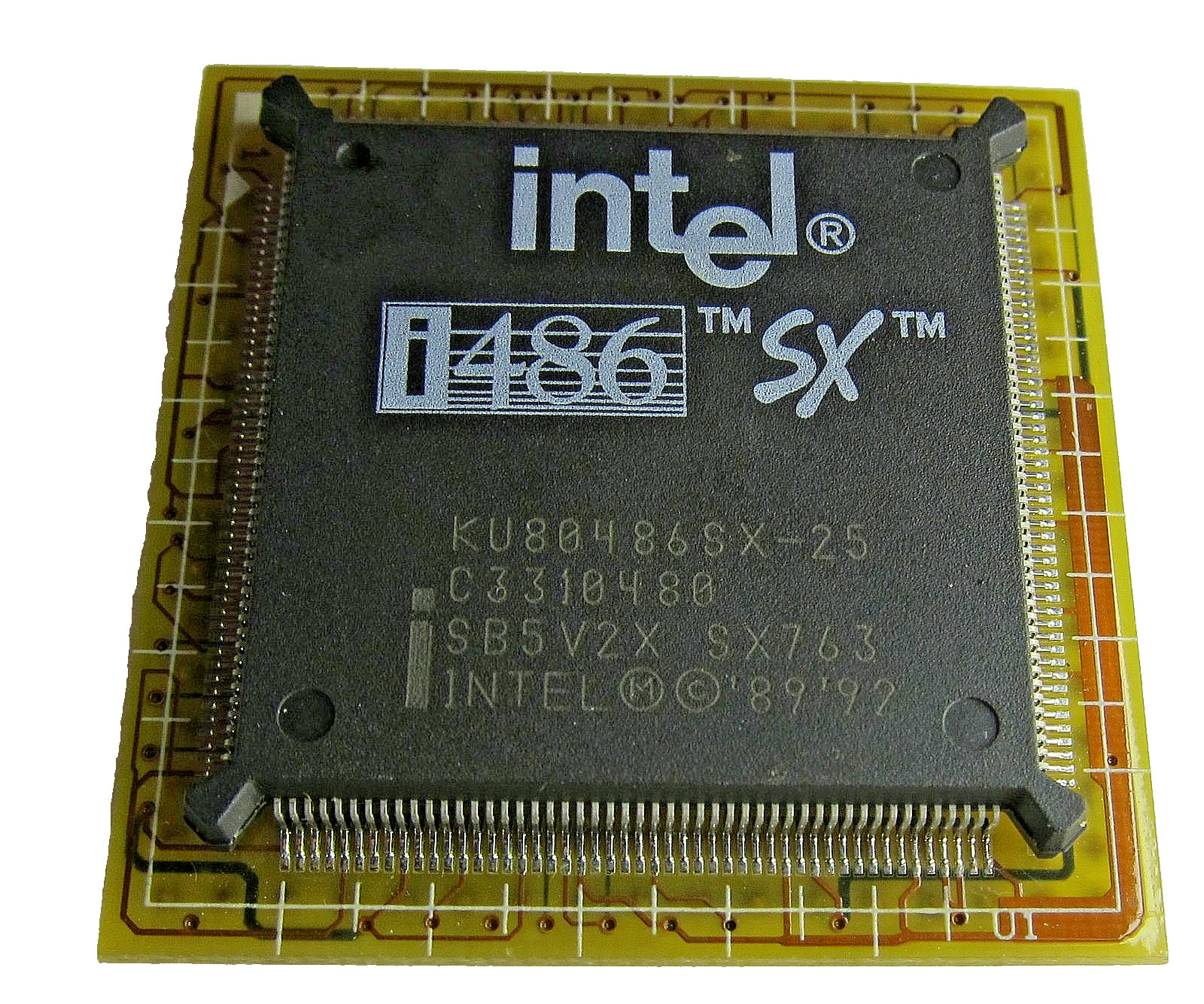 Genuine Collectable Rare Intel 80486SX SB5V2X / SX673 25MHz CPU Processor