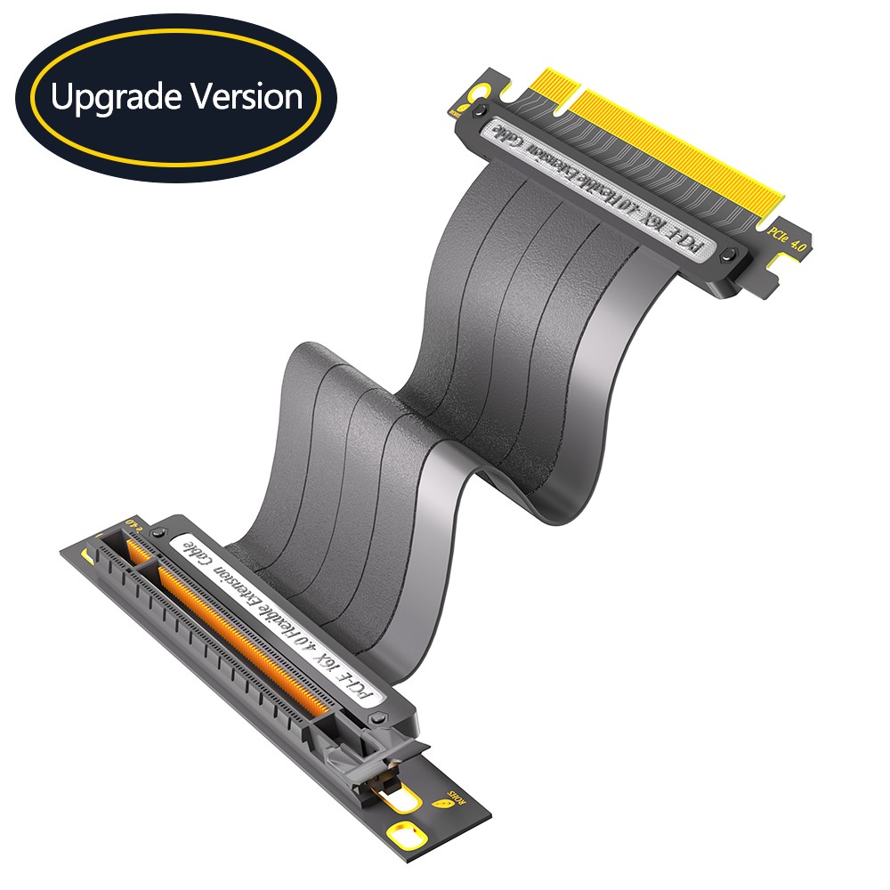 PCIE 4.0 Extension Cable, 16x Shielded High Speed GPU Riser Cable with PCIE Port