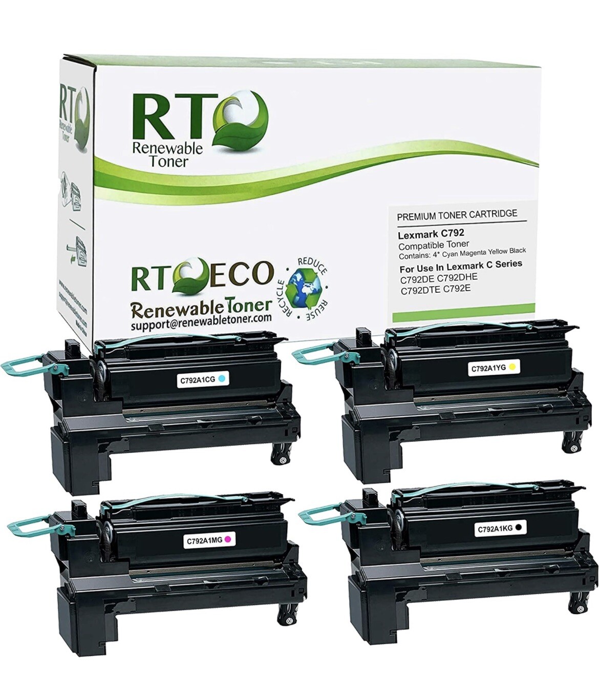 Renewable Toner Compatible Color Set Cartridge Replacement for Lexmark C792 