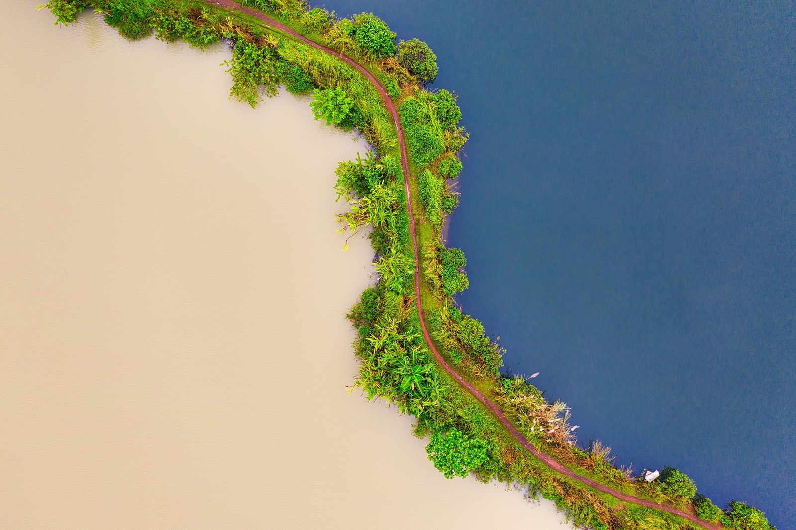 Landscape nature sea aerial view Custom Gaming Mat Desk