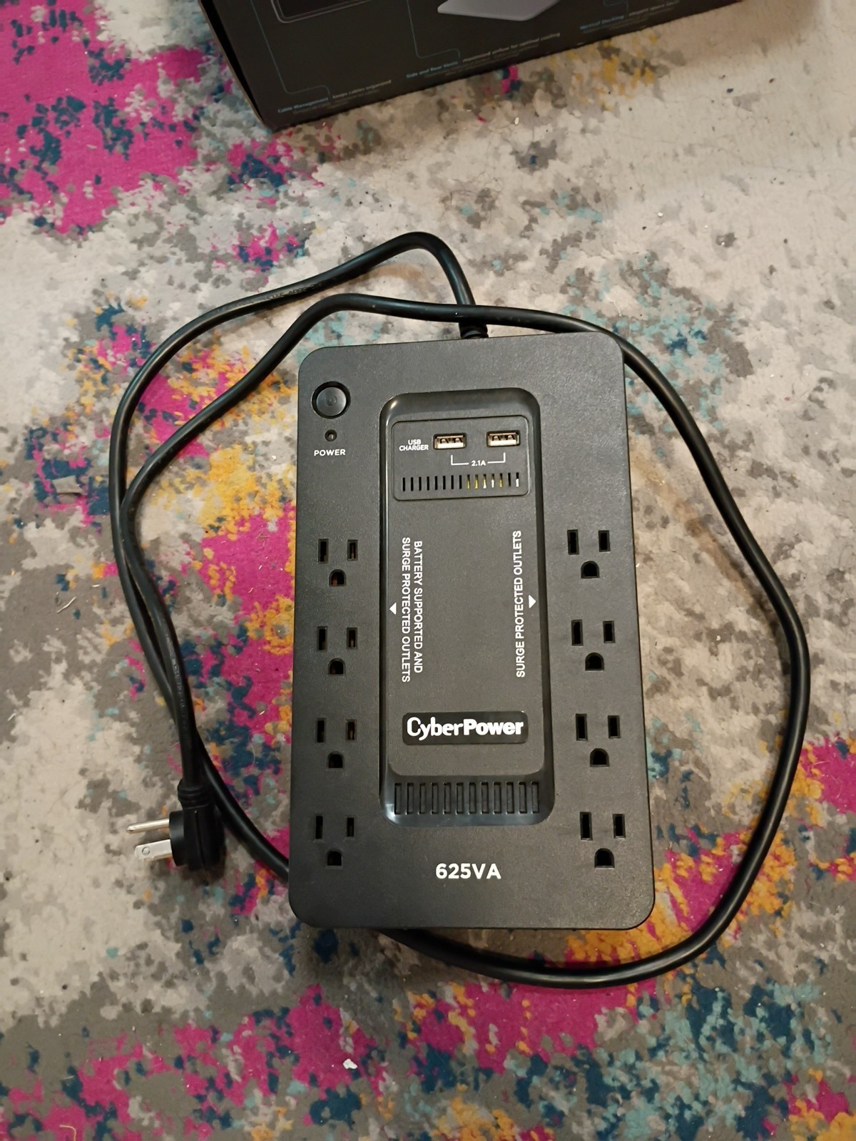 CyberPower ST625U-R 8-Outlet Standby Series 625VA/360W UPS 