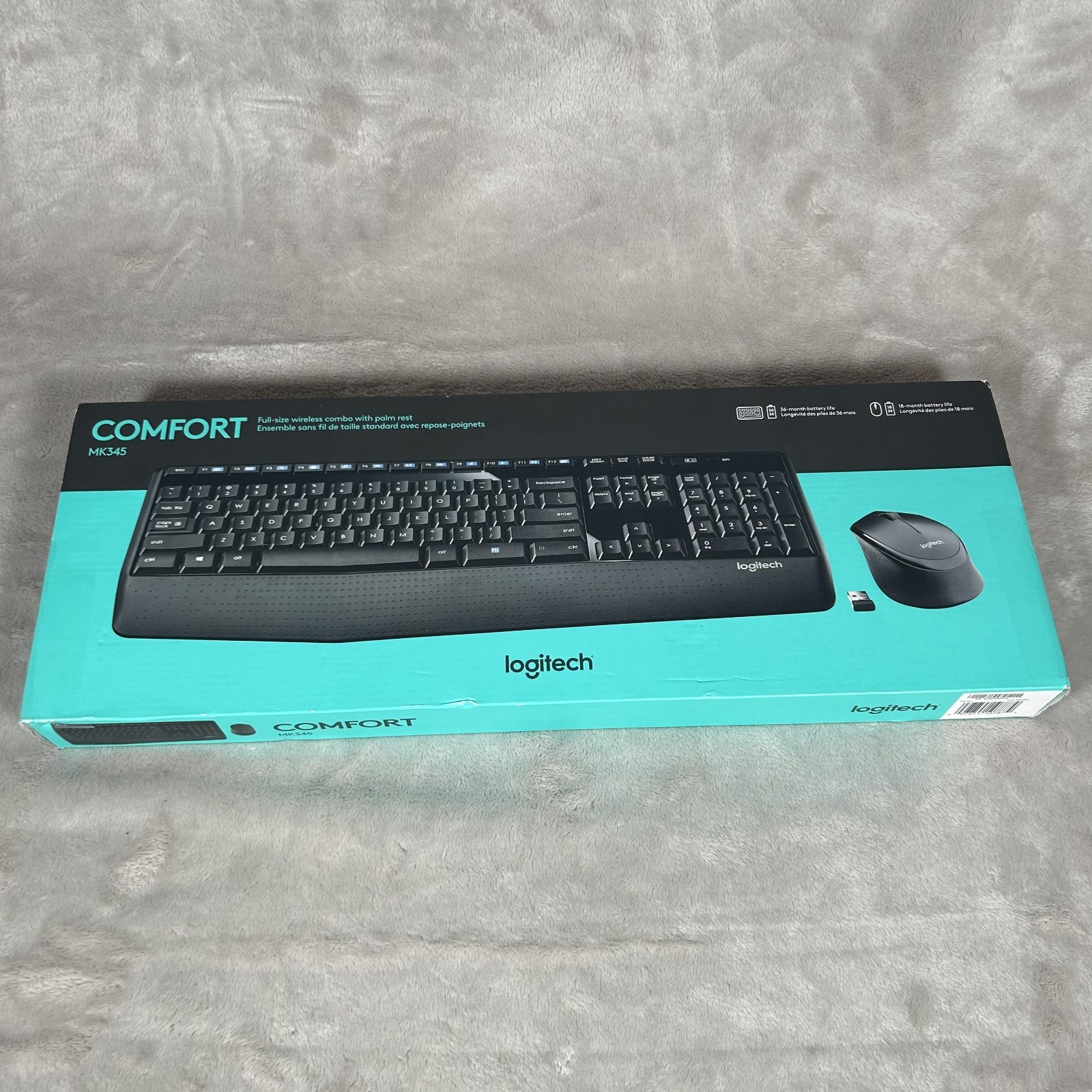 NEW Sealed Logitech MK345 Comfort Wireless Keyboard & Mouse Combo Set Brand New