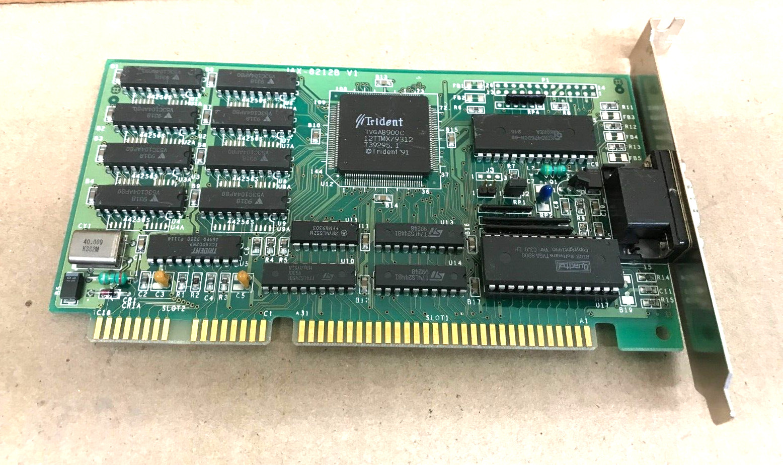 Trident TVGA8900C  ISA 1MB Video Card JAX-8212B